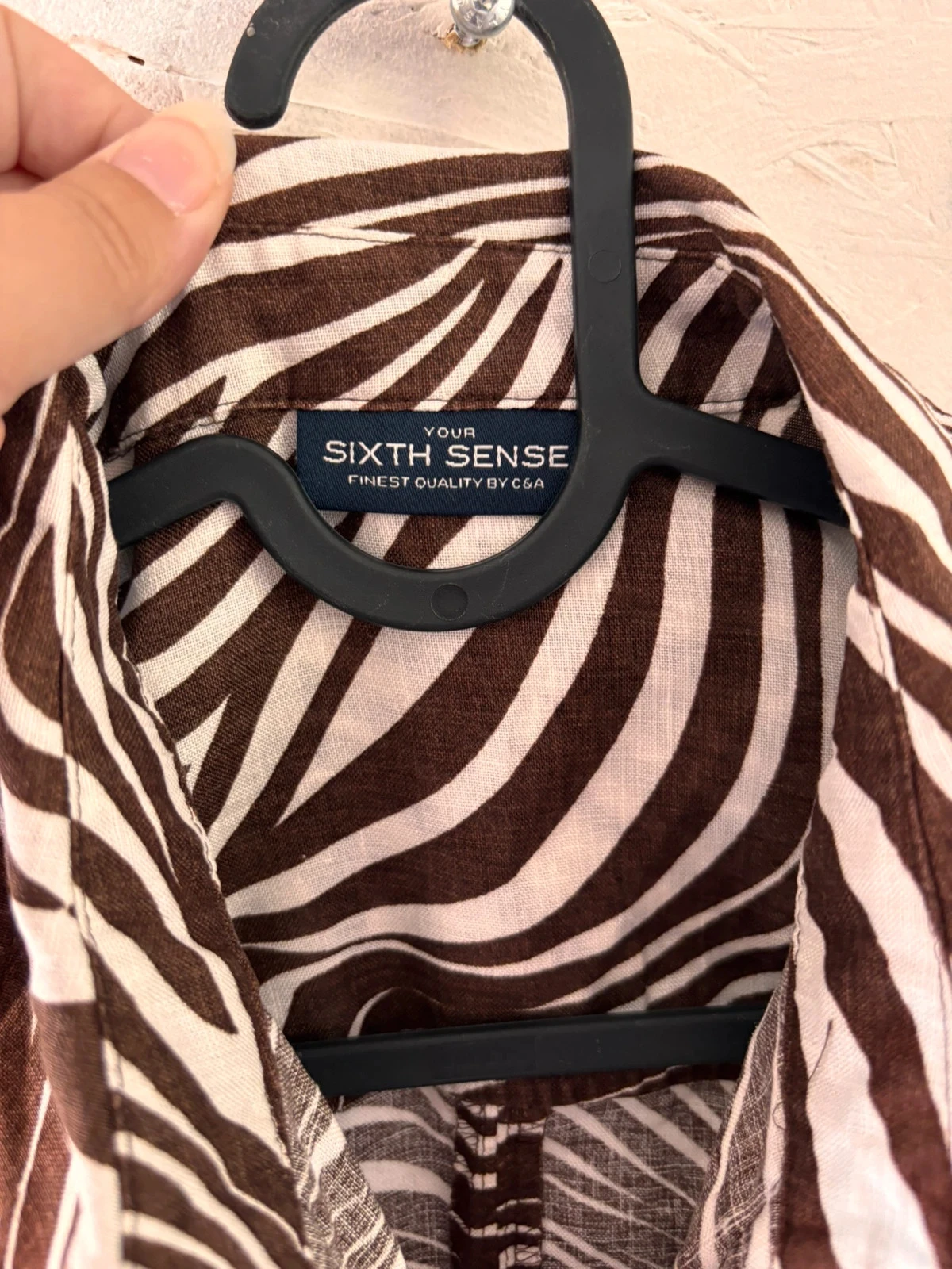 Zebra print sleeveless blouse "Your Sixth Sense" Size 44 (estimated) Very good condition – photo 5